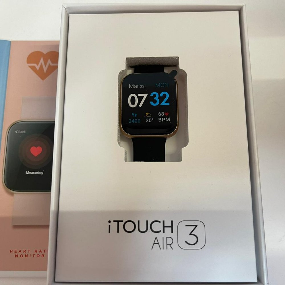 NIB iTouch Air 3, 40mm Rose Gold Case with Black Band Unisex Smartwatch - Picture 5 of 5